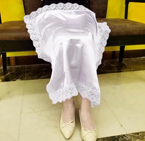 26‘’ Silk Lap Scarf Body Scarf with Lace Lap Scarves Handkerchief lapscarfs for ladies Women Church3