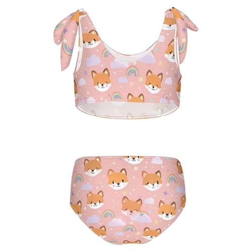 Image of Boccsty Cute Crab Red Blue Girls Swimsuits Kids Bikini Sets 2 Pcs Bathing Suit for 3T