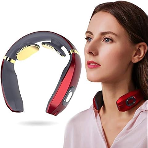 Neck Massager,Multifunction Neck Massager,Electromagnetic Pulse Neck Massager,Neck Massager Electric Cervical Treatment Physical Therapy Multi-Function 6 Modes of Massage,3D Intelligent Design Cover