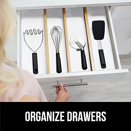 Gorilla Grip Slip Resistant Drawer And Shelf Liner, Non Adhesive Water Resistant, Easy Clean And Trim, Smooth Surface Liners For Kitchen Cabinet, Shelves, Drawers, Pantry, 12 In X 20 Ft, White #TOP3