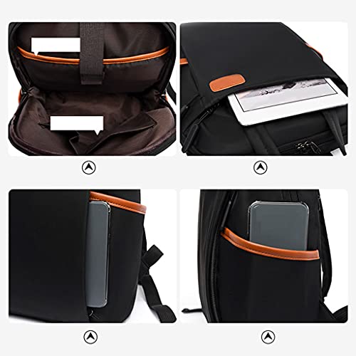 DYNWAVE Mochila para Laptop Feminino Masculino, Mochilas Elegantes para Escola Universitária - Preto