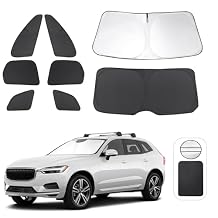 TINGLU Window Shades for Volvo XC60 2018-2025 2026 Accessories Car Side Full Windows Rear Triangular Windshield Sun Shade Sun UV Rays & Privacy Protection for Camping,Napping,and Relaxing 8PCS