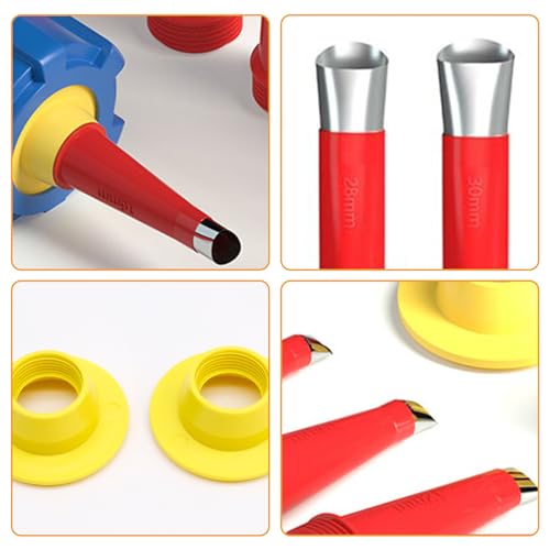 30-in-1 Ein Satz einteiliger Edelstahldüsen Silikon zum Abdichten, Kartuschenspitzen, Silikondüsen Universal Integrierte Gummidüse Werkzeug Kit, Edelstahl Dichtungsdüse Werkzeug Silikontüllen