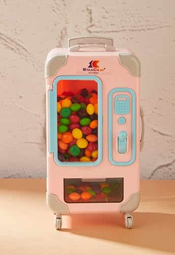 Image of Candy Dispenser, Cute Vending Machine for Desktop, Manual Candy Machine, Dispense Mini Candies, Birthday & Christmas Gift for Girls, Gift for Friends (Pink)