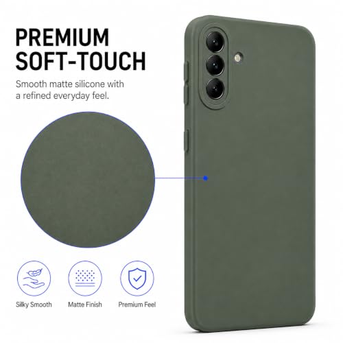 Image of ArmourPro Soft Silicone Back Cover for Samsung Galaxy A37 | Green