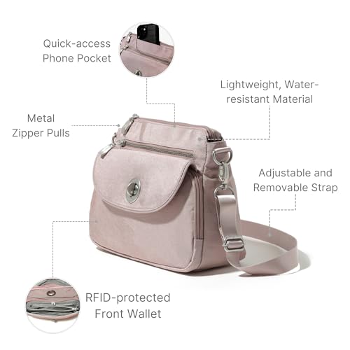 Baggallini Calais Crossbody Bags for Women 10x7 Lightweight Water-Resistant Travel Purse, RFID & Interior Organization3