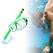 MotiveTech Kids Snorkel Set, Diving Mask and Snorkel Snorkel Mask Diving Goggles for Water Sports, Green