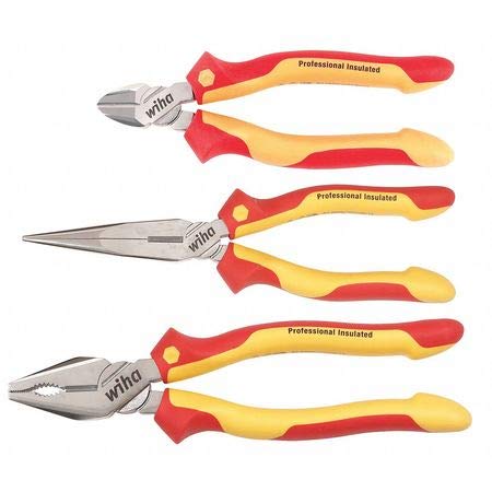 Kit d'outils d'électricien 3 pièces en acier forgé haute résistance avec manches ergonomiques