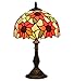 NANXCYR Tiffany lampka na biurko o przekątnej 43 cm (36,53"), w stylu słonecznym, lampka nocna o szerokości ok. 30 cm, do żywych pomieszczeń do spania, Alloy Base