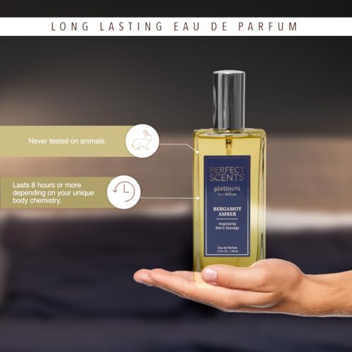 Instyle Fragrances Perfect Scents Fragrances | Inspired By Dior’S Sauvage| Platinum Collection | Bergamot Amber | Men’S Eau De Parfum thumb #5