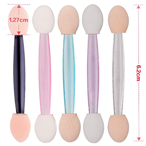 Akstore 30PCS Disposable Dual Sides Eye Shadow Sponge Applicator Eyeshadow Brushes Makeup Brush (30PCS-Mixed) - Image 3