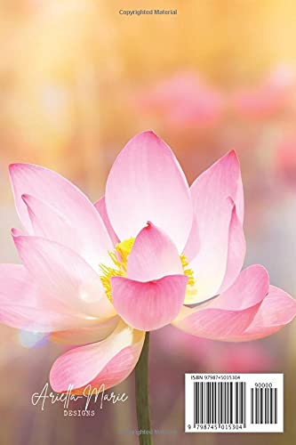 Pink Lotus Notebook: 120 page, college-ruled, lined, glossy (Plant Lover and Flower Notebooks) - Image 2