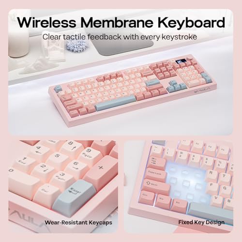 Image of EPOMAKER Aula S102 PRO Membrane Gaming Keyboard w /TFT Screen & Volume Knob