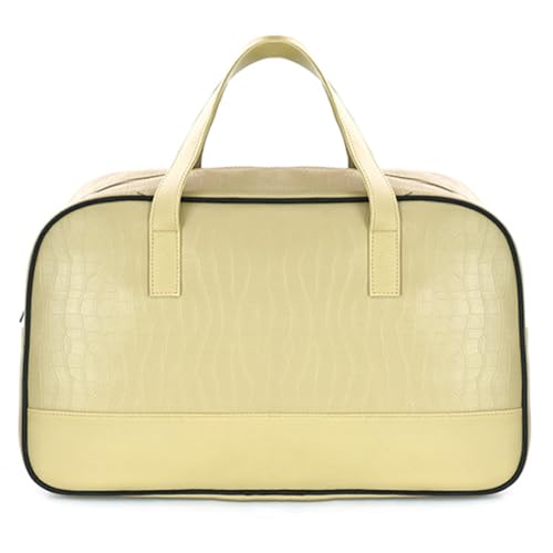 Image of Nautica Unisex 25L PU Duffle Bag for Travel | Stylish Leatherette Cabin Luggage with Smooth Zippers | Compact, Comfortable & Spacious for Weekend Trips, Gym & Everyday Use | Beige