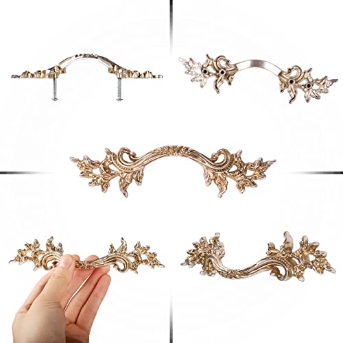 Fvstar 10pcs Antique Dresser Handles,Kitchen Cabinet Pulls,Vintage Drawer Pulls and Knobs,Furniture Cupboard Door Handles for Bathroom,2.5 inch Hole to Hole (Antique Silver) - Image 7