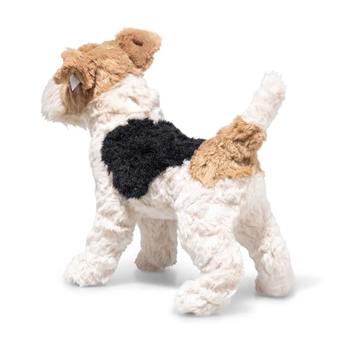 Steiff Foxy Foxterrier 32cm bunt, Süßes Stofftier mit Kunststoffaugen, aus kuschelweichem Plüsch, Plüschtier für Kinder, Jungen & Mädchen, waschmaschinenfest