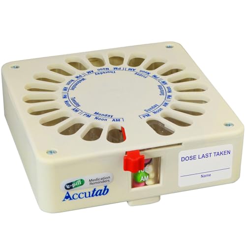 e-Pill Accutab Weekly Pill Dispenser - Large Capacity, 3 Times Daily Pill Organizer