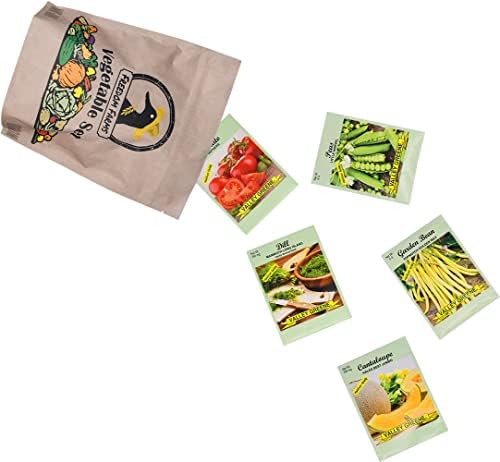 Set of 40 Packs of Assorted Heirloom Vegetable and Herb Seeds – Includes Freedom Farms Vegetable Set Mylar Bag for Optimal Seed Storage! - Non-GMO – Create a Diverse and Plentiful Garden! (40)