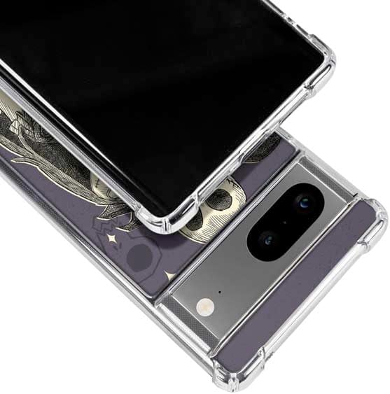 Skinit Clear Phone Case Compatible with Google Pixel 8 - Officially Licensed Disney The Nightmare Before Christmas Jack and Sally Art Design