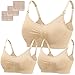 3 PC High Sports Support dla jogi fitness bezszwowy trening Bra-Padd jako bielizna, beżowy, XL
