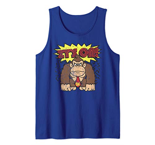 Donkey Kong It's On! Vintage Distressed Tank Top - image 1