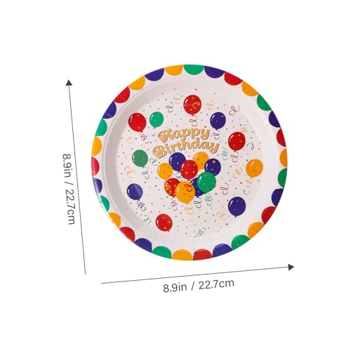 DINHEAROM 10個 多機能使い捨てパーティーデザートプレート 彩色ケーキ用食器 カラー皿 おしゃれで軽量 誕生日やピクニックに