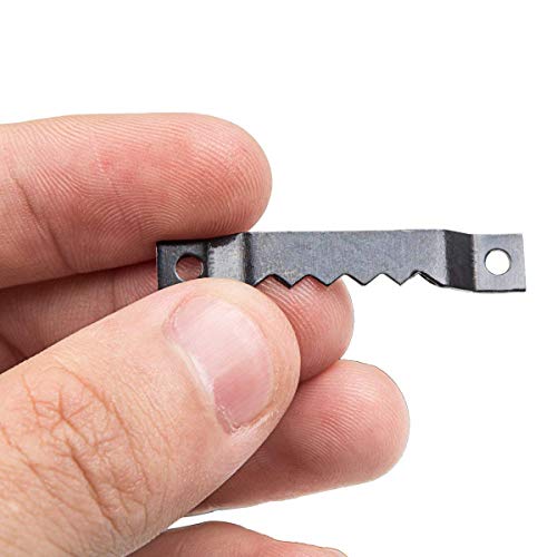 Image of 100Pcs Sawtooth Picture Frame Hanging Hangers Double Hole with 200 Screws, Wall Frame Hanging Kit for Wall Decor & Art Picture