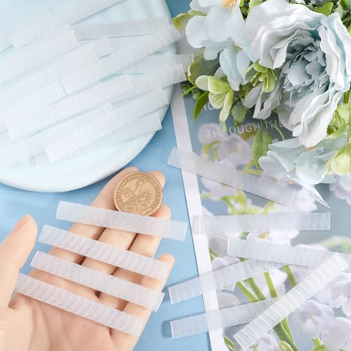 Image of GORGECRAFT 200Pcs Makeup Brush Pen Guard Protector White Net Reusable Thread Spool Savers Expandable Mesh Cover Plastic Sewin Thread Netting Machine Embroidery Net for Sewing Eyeshadow Brush