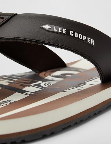 Image of Men's logo print flip-flop slippers