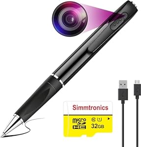 EYETECH 1080P Full Hd Pen Camera 100 Minutes Pen Battery Life Pocket Security Indoor Outdoor Body Camera with Video Audio Recording Secret Pen Recorder with Free OTG Cable and Micro SD Card 32GB