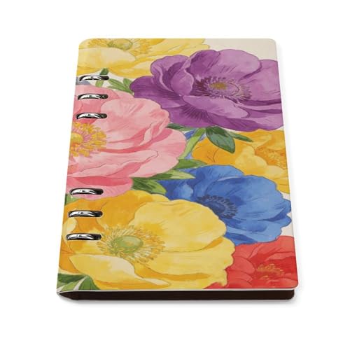 Clusters of Spring Wildflowers Spiral Notebook College Ruled Hardcover Loose-leaf