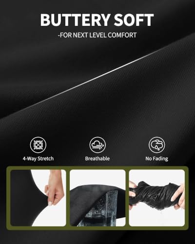 Image of Plus Size Leggings for Women - High Waisted Black Tummy Control Super Soft