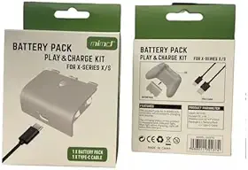 Bateria Com Cabo Tipo C Carregador Compativel com o Controle da Geração Series X e S (Branco)