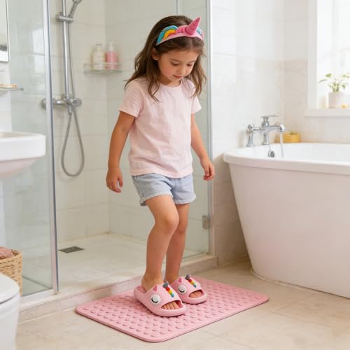 Image of Toddler Little Kids Slides Sandals Unicorn Dinosaur Bunny Beach Pool Shower Slides Anti-Skid Home Bath Slippers Cute Summer Outdoor Shoes for Girls and Boys