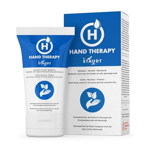 Staudt Premium Hand Therapy Cream for Cracked, Dry or Irritated Hands with Shea Butter & Hyaluronic Acid - Non Greasy, Fast Absorbing Hand Lotion - Intensive Hand Cream for Toughest Working Conditions