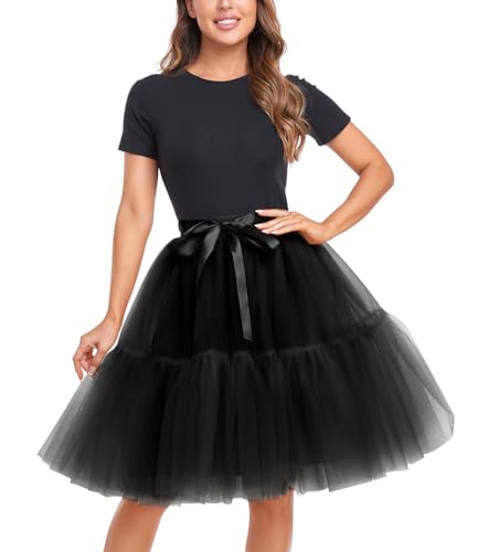 Women Voluminous Tiered Tulle A-Line Tutu Skirt