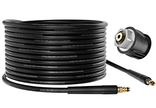 15 m Kit de tuyau de lavage haute pression pour Kärcher K2 K3 K4 K5 K6 K7, tuyau d'extension de nettoyeur haute pression avec adaptateur à connexion rapide, accessoire de nettoyeur haute pression Cover