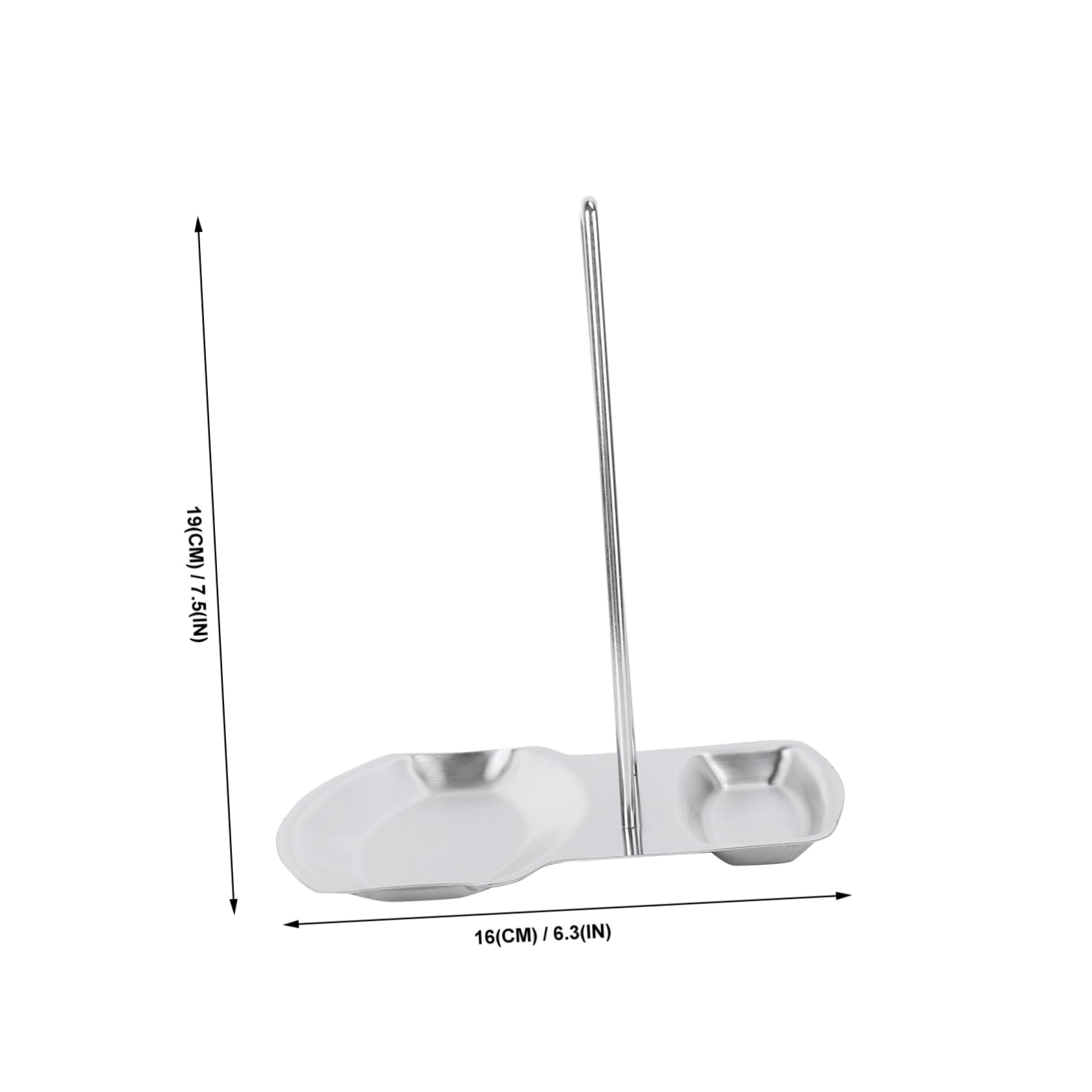 CIYODO Stainless Steel Lid Spoon Rest Holder Kitchen Tool for Pots and Pans Easy to Clean Stylish Design present for Home Cooks Silver