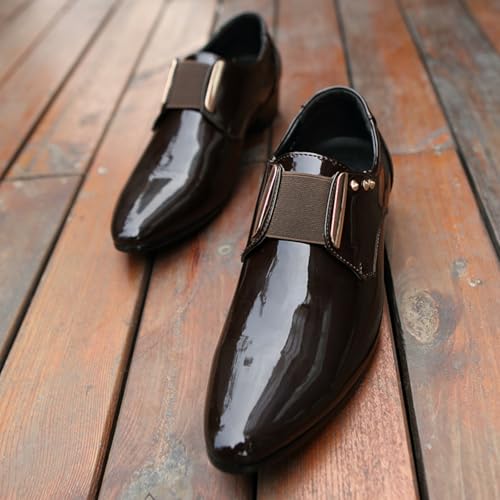 Factory Direct Delivery Men's Shiny Patent Leather Oxford Loafer Dress Shoes, Ideal for Business Conferences, Weddings, Gala Dinners and Upscale Social Mixers2