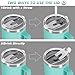 Temolulu 4 Pack 40 Oz Tumbler with Handle and Straw, Stainless Steel Double Wall Vacuum Insulated Cup, 40 OZ Travel Coffee Mug Bulk with Silicone Water Bottle Boot(Mint Green)
