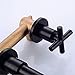 Wall Mounted Bath Filler Tap Mixers Double Lever Rotation Sink Taps For Bathroom Basin Taps Mixers-Black -B,Antique