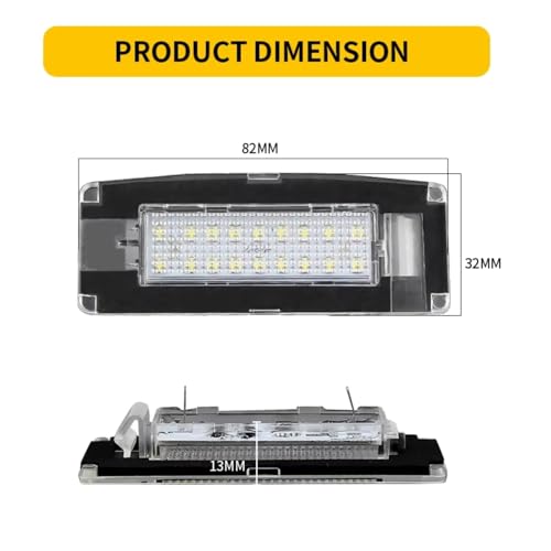 Luces de matrícula para Maserati Ghibli M157 2014-2020 pack de 2 plafones LED OEM 673001401 6