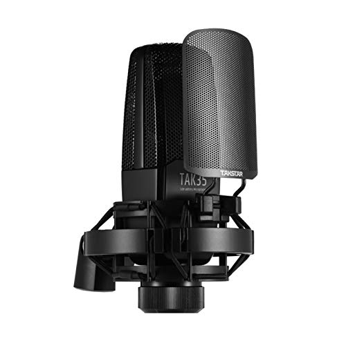 lifcasual TAKSTAR TAK35 Microfone de Gravação Profissional Condensador Cardioide Mic com Metal Winds