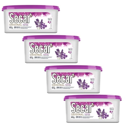 Kit 4 Unid de Evita Mofo Desumidificador Anti Mofo Secar 80g Lavanda