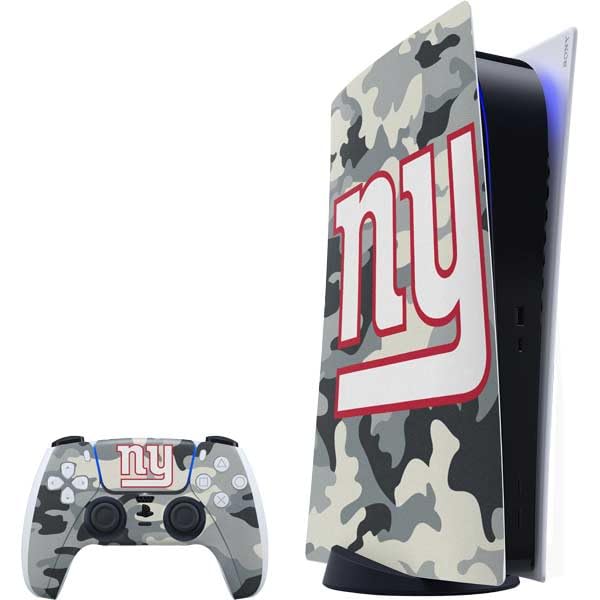 Skinit Decal Gaming Skin Compatible with PS5 Bundle - Officially Licensed NFL New York Giants Camo Design