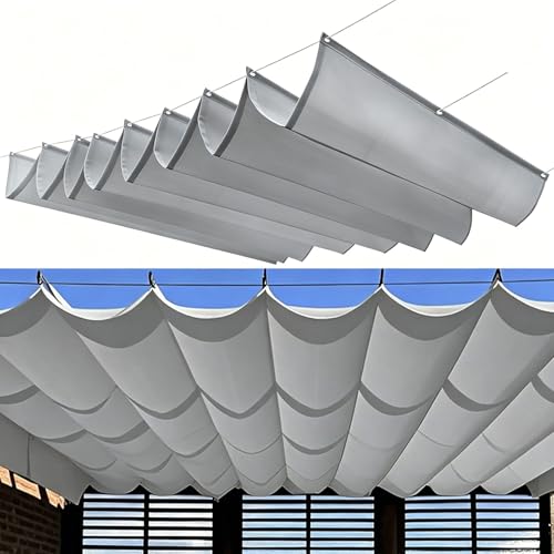 Voile ombrage rétractable vague pour aménager un jardin confortable - 2
