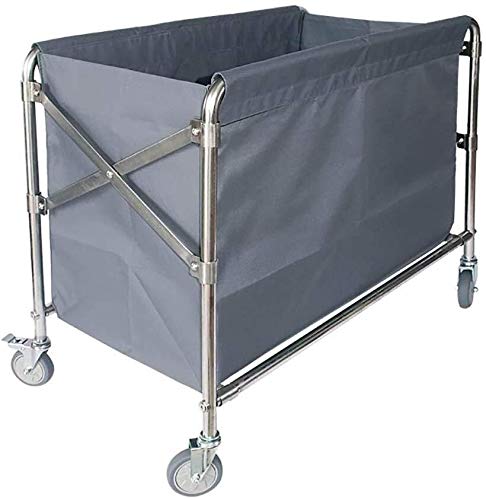 Carrito plegable resistente para almacenar ropa en lavanderías y hoteles