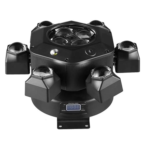 Disco Lights 6 LED Moving Head Projector Stage Effect Lighting with Laser for DJ Disco Wedding Party Concert DMX Sound Beam Fixture for DJ Club Brithday KTV Festival Home(Pattern)