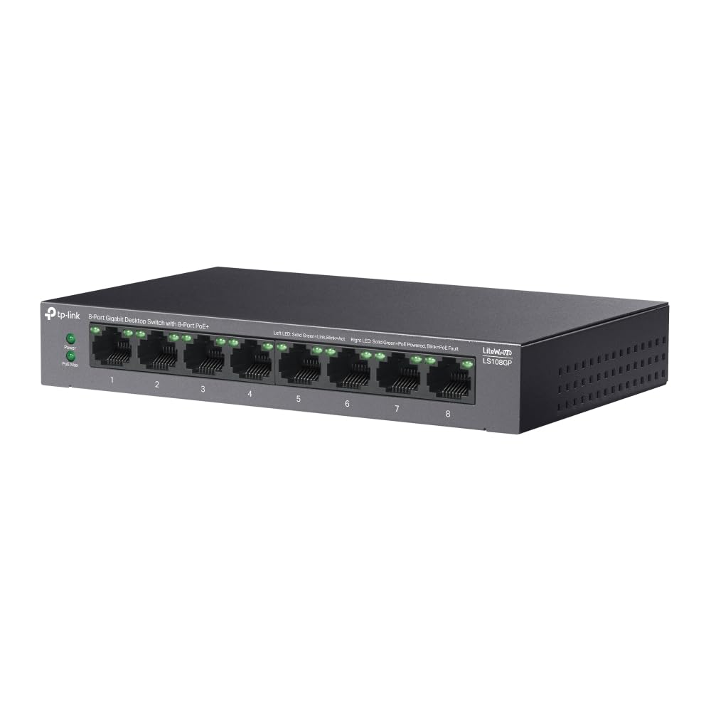 TP-Link LS108GP Gigabit Dswitch 8-Port Poe+