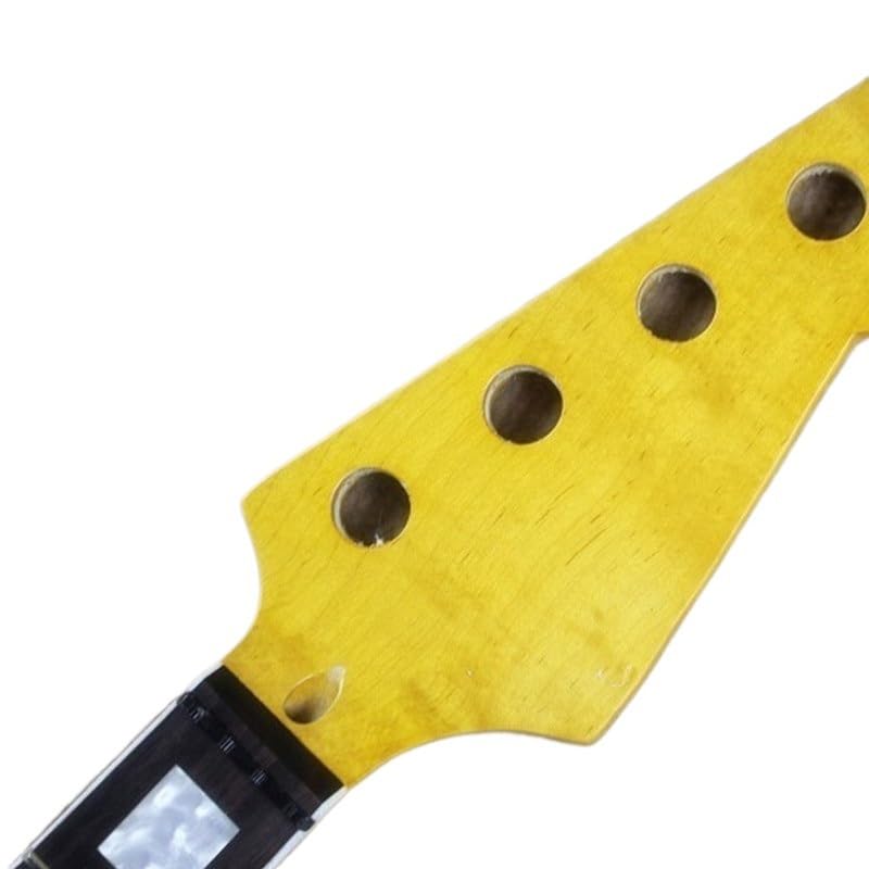 20 tasti in acero basso elettrico manico in palissandro fingeboard vernice gialla accessori for strumenti musicali Guitarra